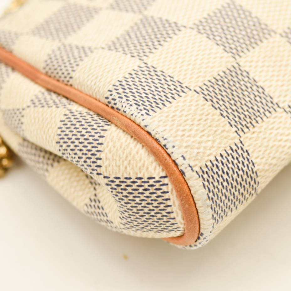 $1290 Louis Vuitton  Damier Azur Eva Clutch Crossbody SD0184