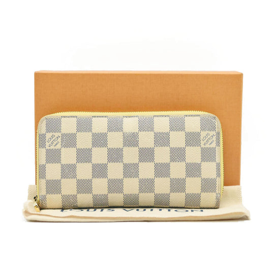 Louis Vuitton  Damier Azur Zippy Wallet Jaune Pale CA0139