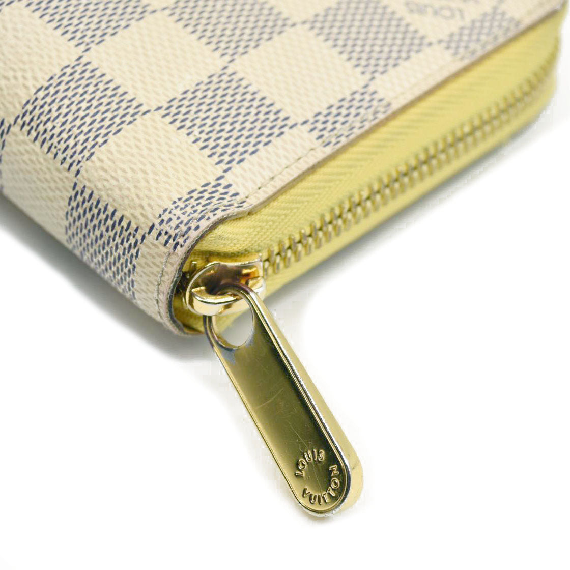 Louis Vuitton  Damier Azur Zippy Wallet Jaune Pale CA0139