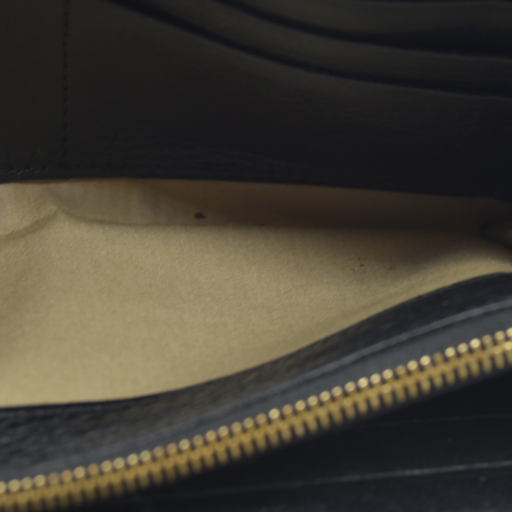 AUCTION $550 Chloe Lily Leather Zip Around Long Wallet Purse Black