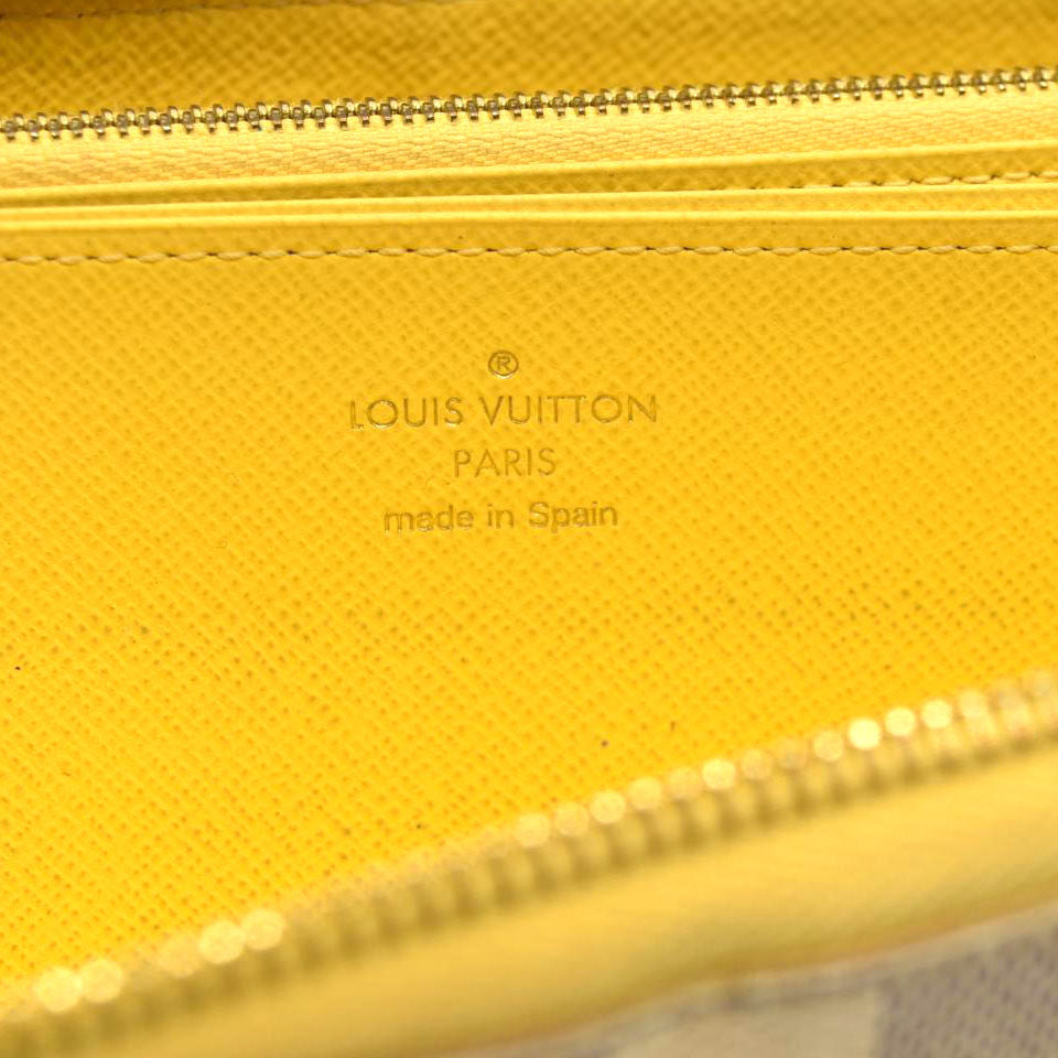 Louis Vuitton  Damier Azur Zippy Wallet Jaune Pale CA0139