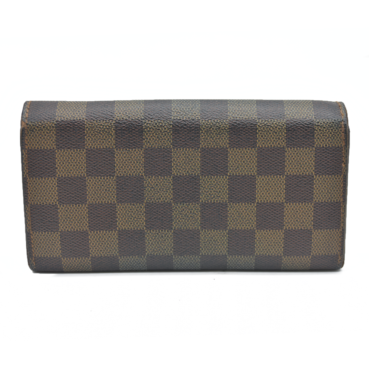 AUCTION $725 Louis Vuitton Damier Porte Feuille Sarah Long Bifold Wallet Brown CA0180