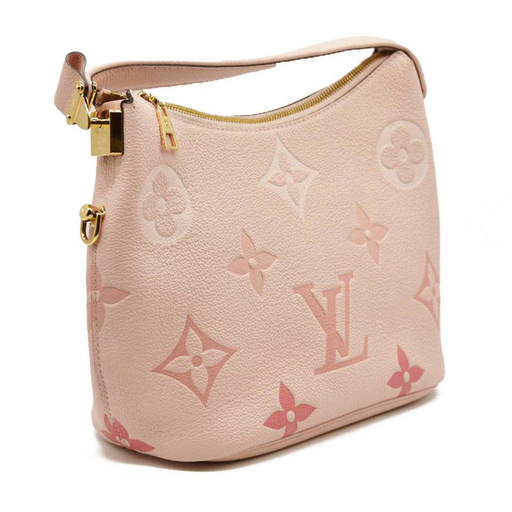 Louis Vuitton  Empreinte Monogram Giant By The Pool Marshmallow Hobo PM Bouton De Rose  SN0221