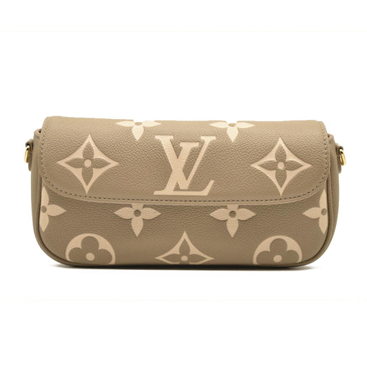 LOUIS VUITTON Empreinte Monogram Ivy Wallet On Chain Tourterelle Creme