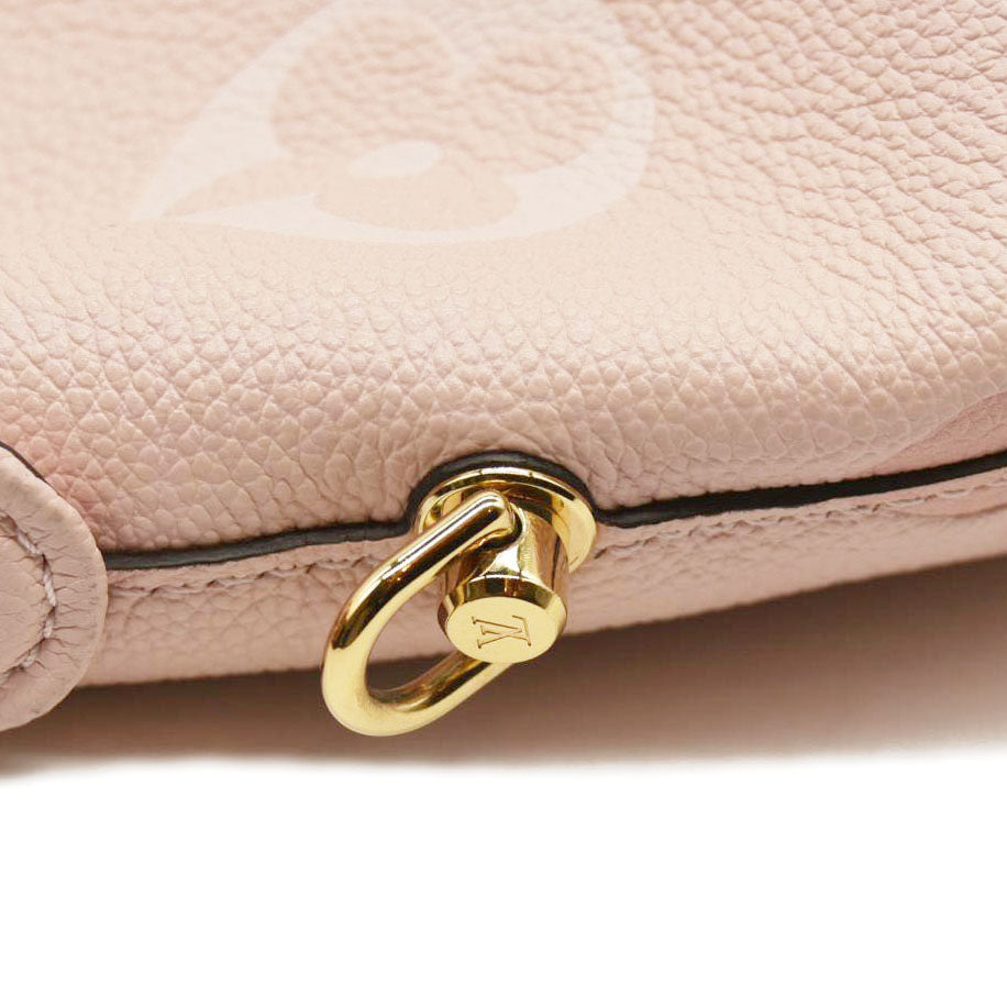 Louis Vuitton  Empreinte Monogram Giant By The Pool Marshmallow Hobo PM Bouton De Rose  SN0221