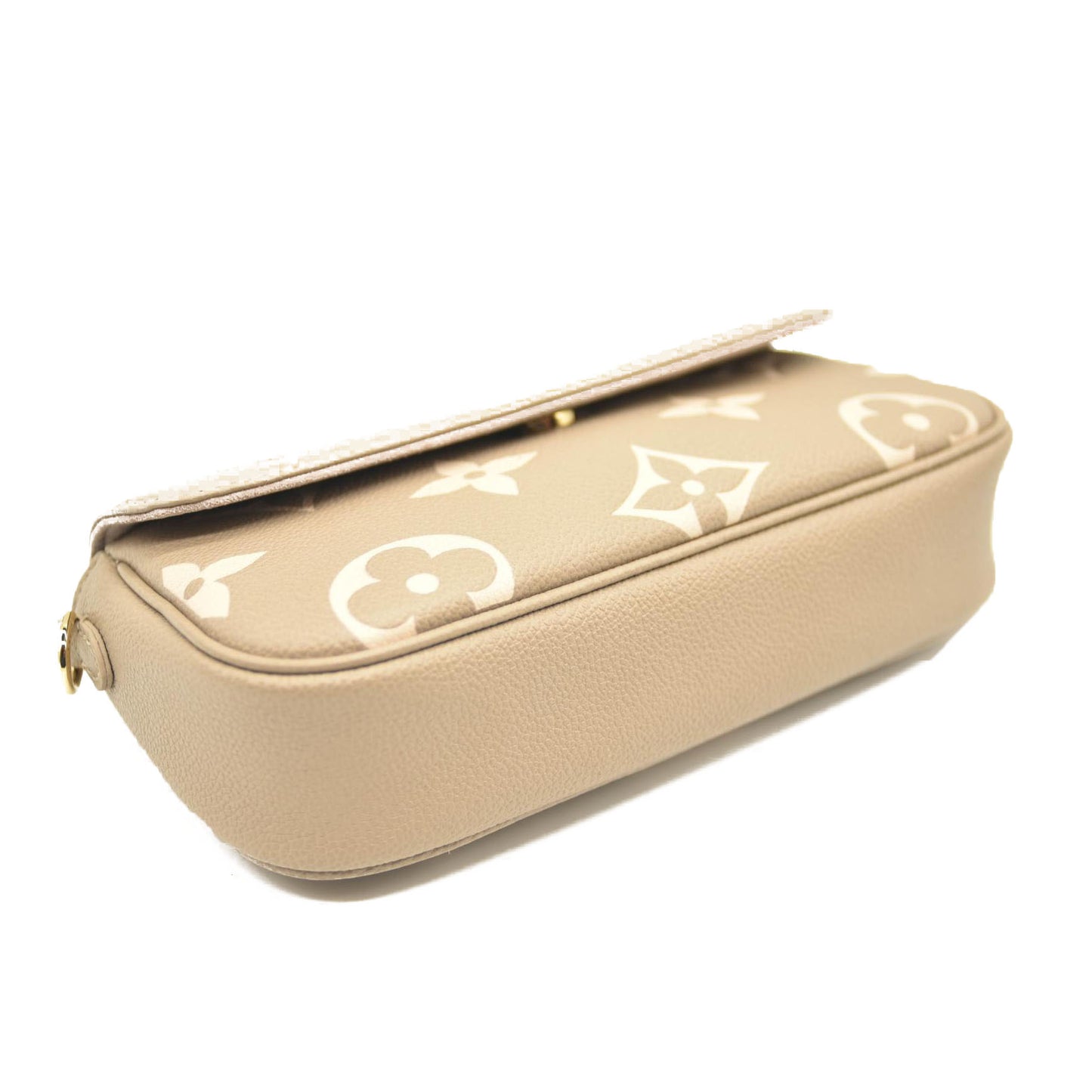 LOUIS VUITTON Empreinte Monogram Ivy Wallet On Chain Tourterelle Creme