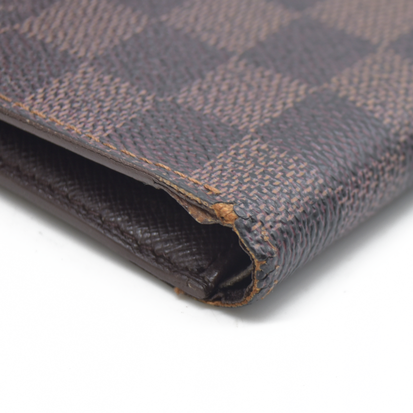 AUCTION $425 Louis Vuitton Damier Portefeuille Marco Bifold Wallet Brown CA0050