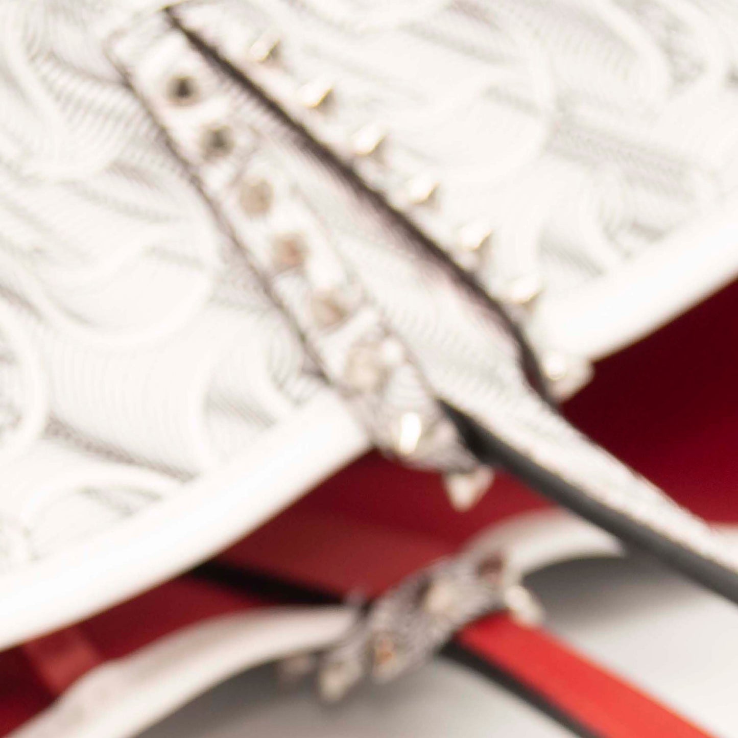 NEW Christian Louboutin Small Cabata Toile Monogram Tote White