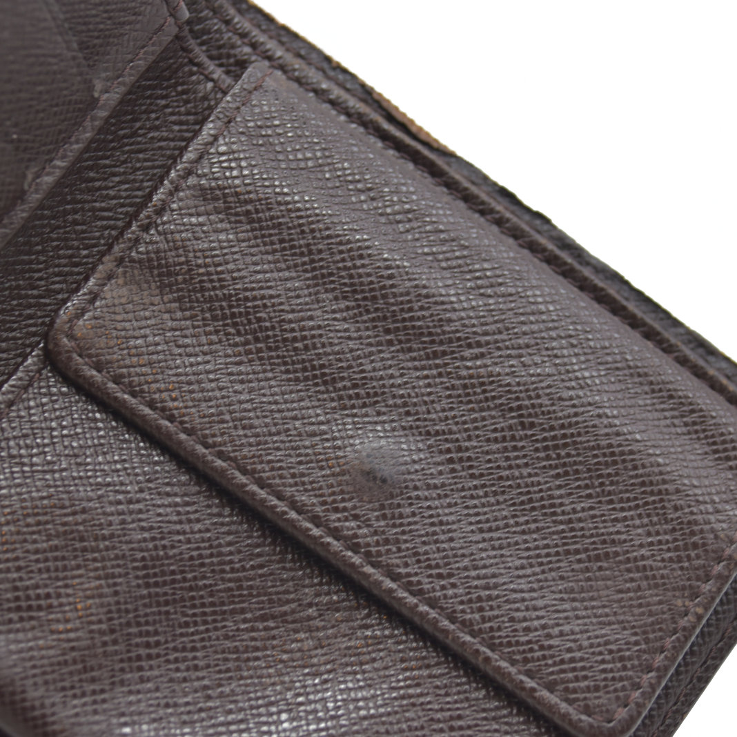 AUCTION $425 Louis Vuitton Damier Portefeuille Marco Bifold Wallet Brown CA0050