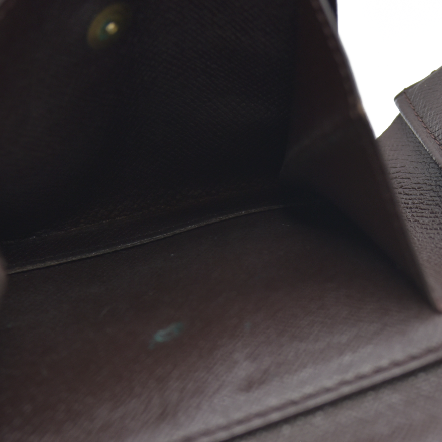 AUCTION $425 Louis Vuitton Damier Portefeuille Marco Bifold Wallet Brown CA0050