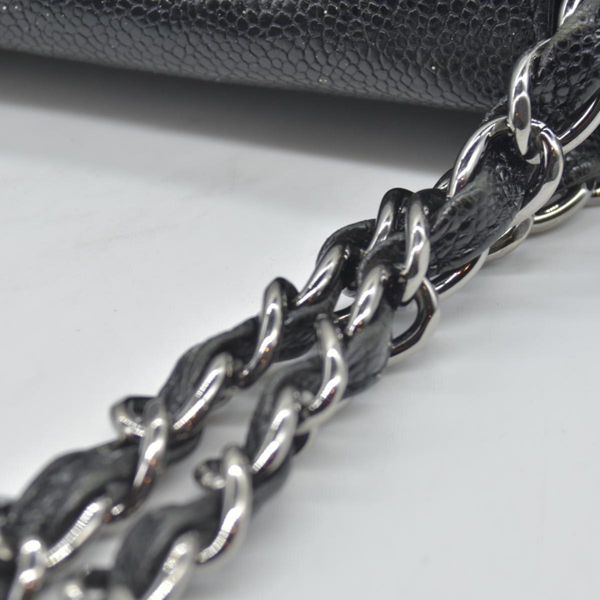$2700 Chanel Glazed Caviar Pocket In The City Tote Black CONSIGNMENT