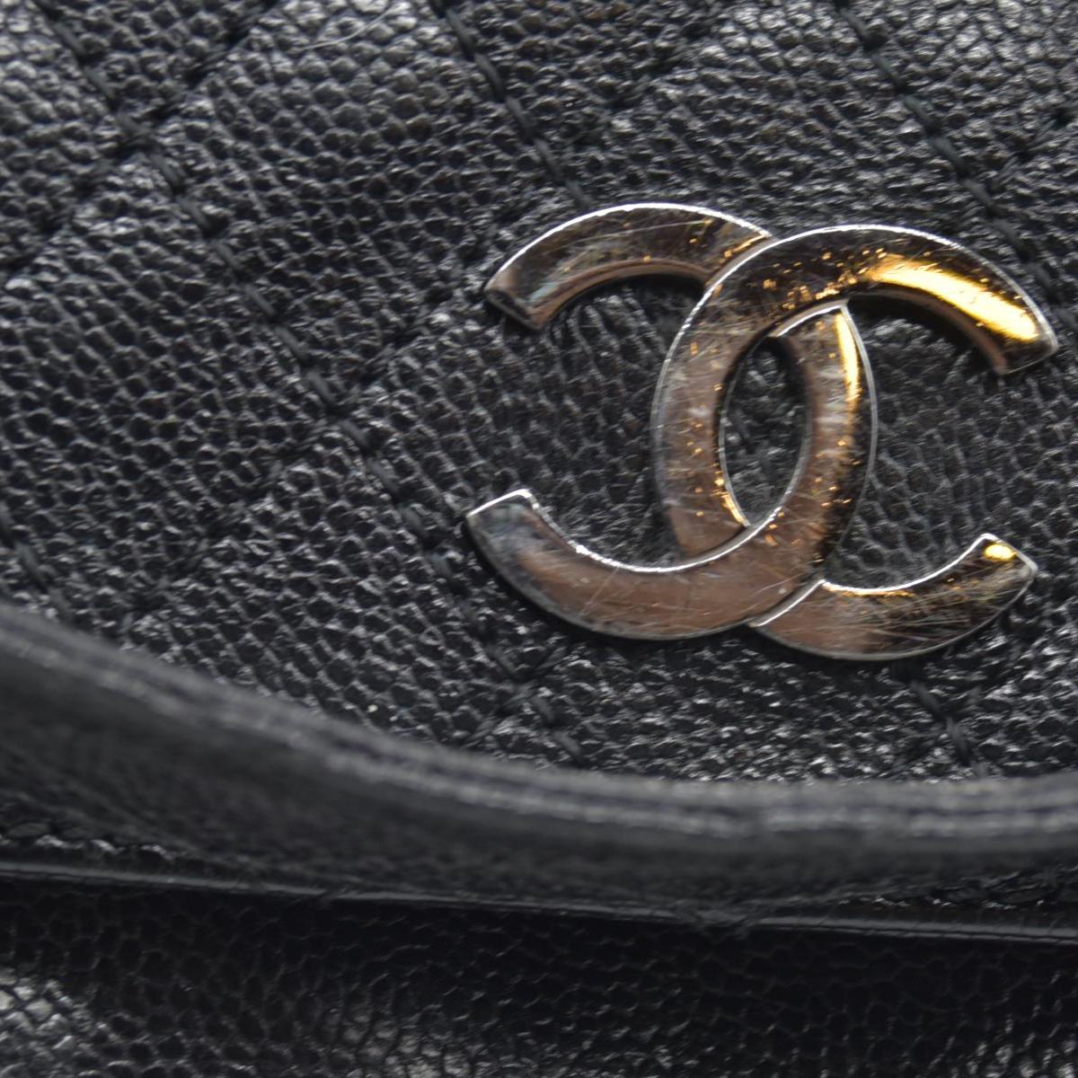 $2700 Chanel Glazed Caviar Pocket In The City Tote Black CONSIGNMENT