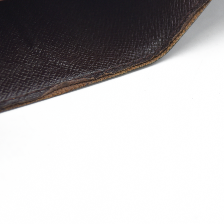 AUCTION $425 Louis Vuitton Damier Portefeuille Marco Bifold Wallet Brown CA0050