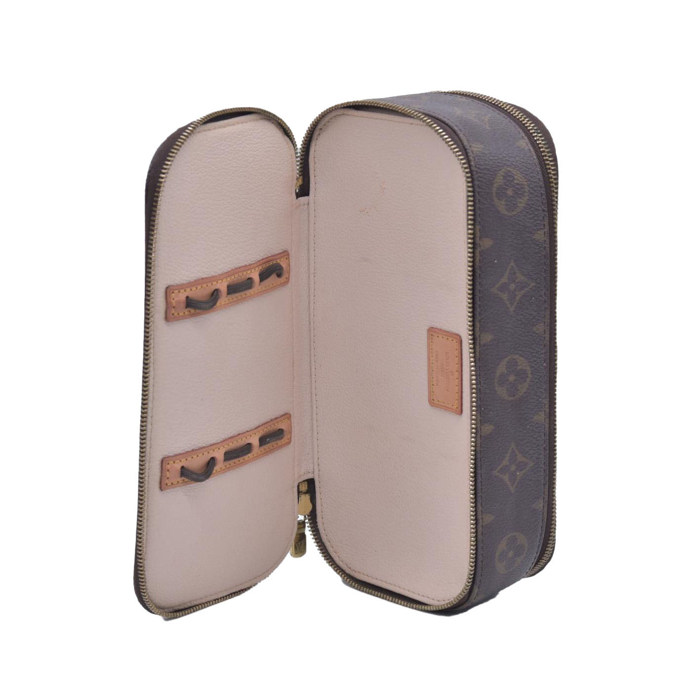 $880 2002 LOUIS VUITTON Monogram Trousse Blush LARGE VI0052