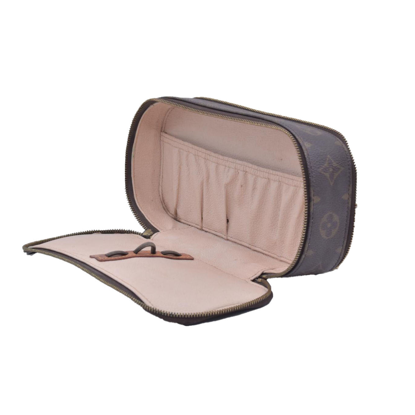 $880 2002 LOUIS VUITTON Monogram Trousse Blush LARGE VI0052