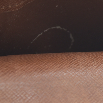 AUCTION $430 Louis Vuitton Monogram Porte Monnaie Plat Coin Purse Wallet Brown MI1917