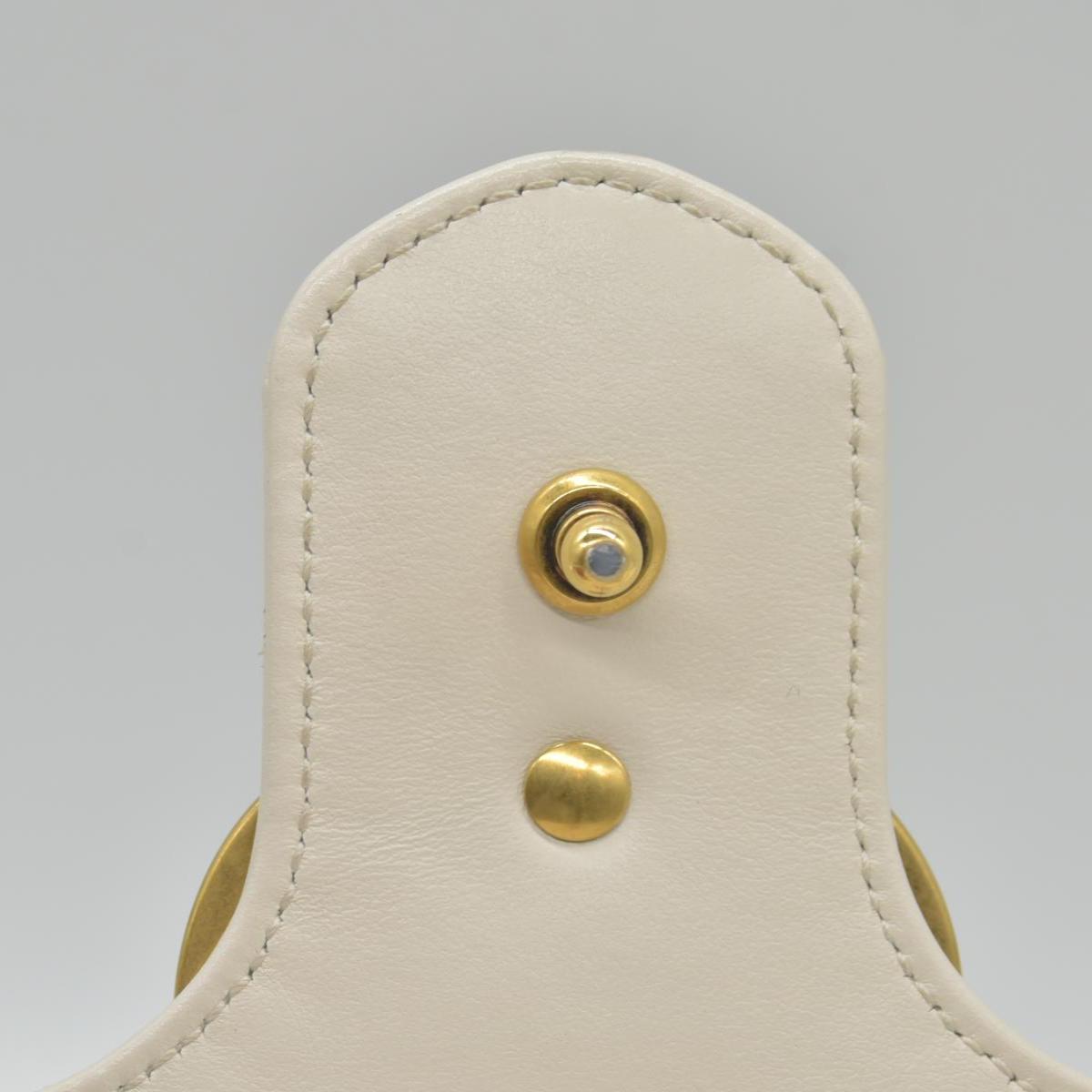 $2850 Gucci Calfskin Matelasse Small GG Marmont Shoulder Bag White CONSIGNMENT