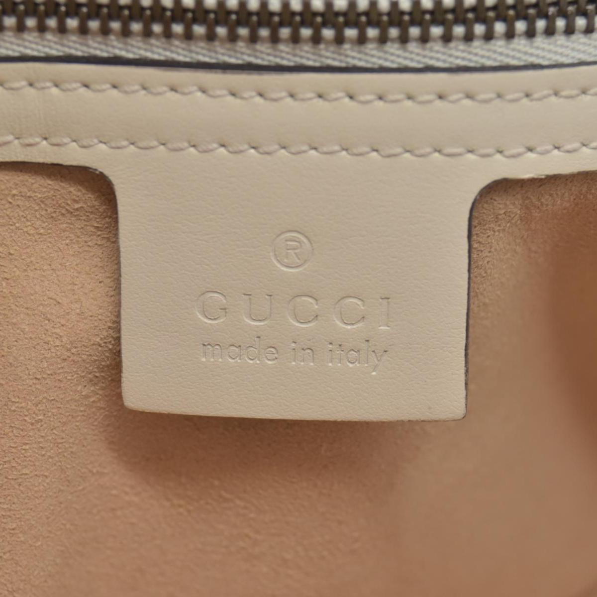 $2850 Gucci Calfskin Matelasse Small GG Marmont Shoulder Bag White CONSIGNMENT