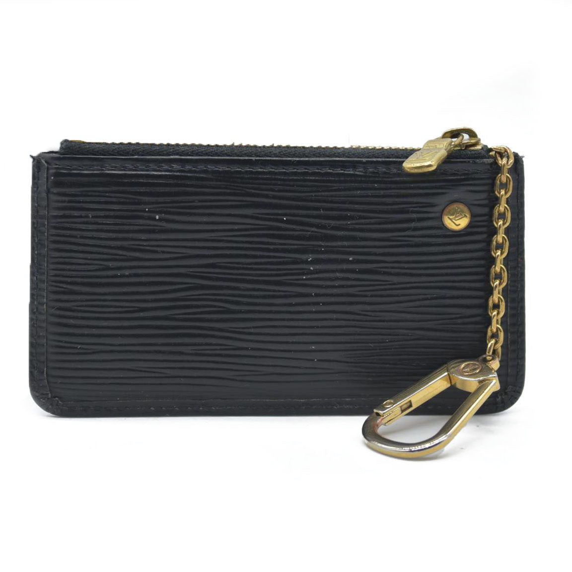 $450 Louis Vuitton  Epi Key Pouch Black
