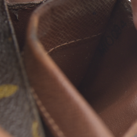 AUCTION $430 Louis Vuitton Monogram Porte Monnaie Plat Coin Purse Wallet Brown MI0094