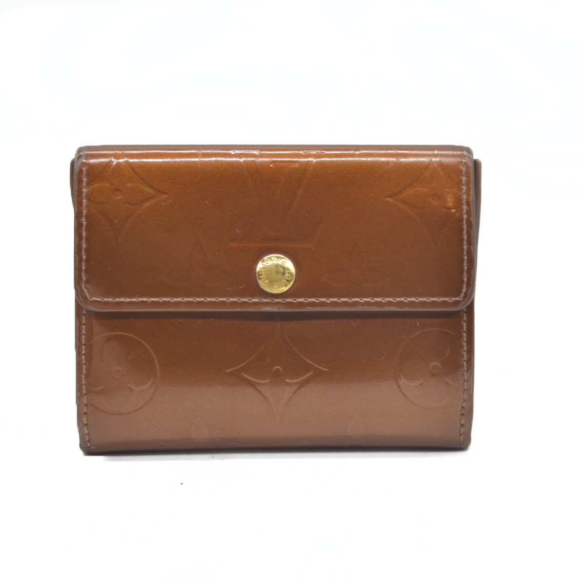 AUCTION $545 Louis Vuitton Monogram Vernis Ludlow Patent Leather Coin Purse Wallet BJ0041