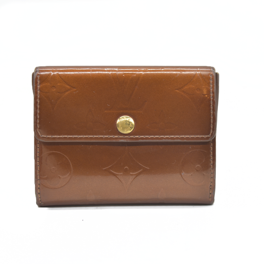 AUCTION $545 Louis Vuitton Monogram Vernis Ludlow Patent Leather Coin Purse Wallet BJ0041