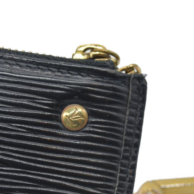 $450 Louis Vuitton  Epi Key Pouch Black