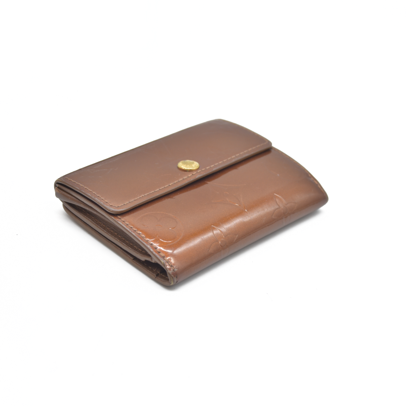 AUCTION $545 Louis Vuitton Monogram Vernis Ludlow Patent Leather Coin Purse Wallet BJ0041