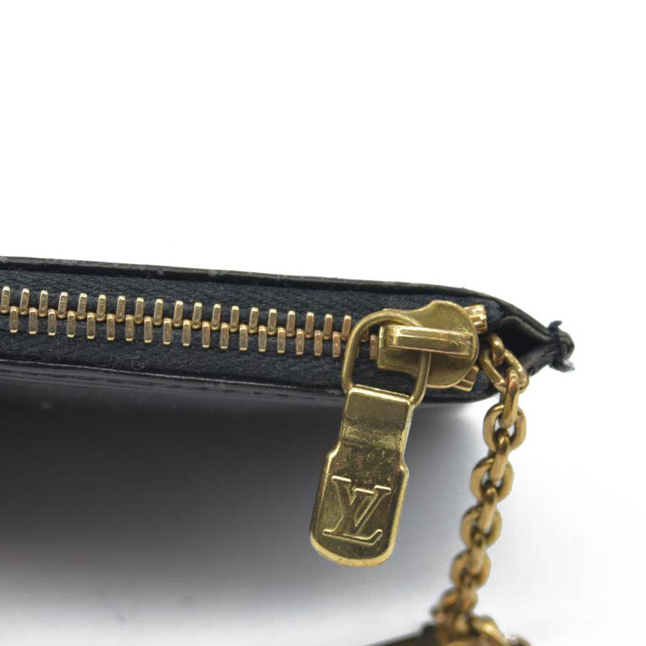 $450 Louis Vuitton  Epi Key Pouch Black