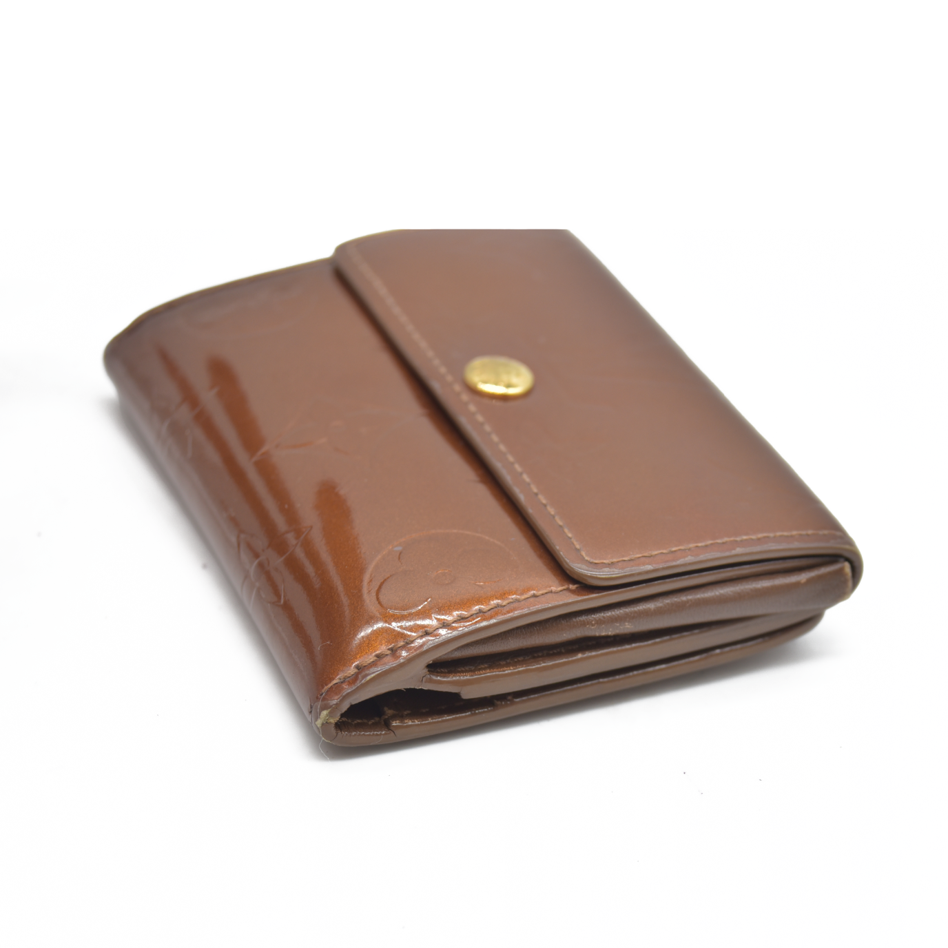 AUCTION $545 Louis Vuitton Monogram Vernis Ludlow Patent Leather Coin Purse Wallet BJ0041