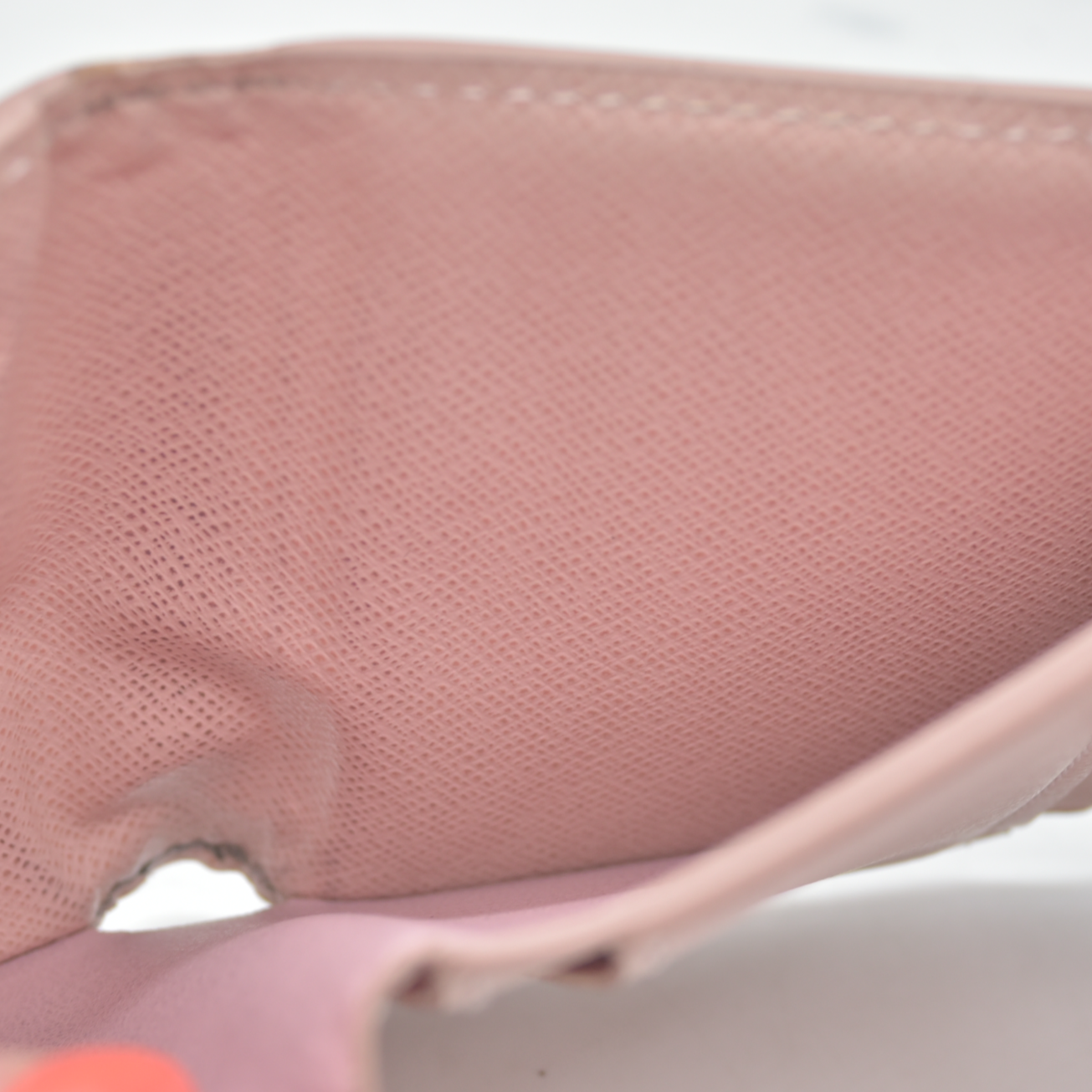 $605 Louis Vuitton Damier Azur Zoe Wallet Rose Ballerine RFID