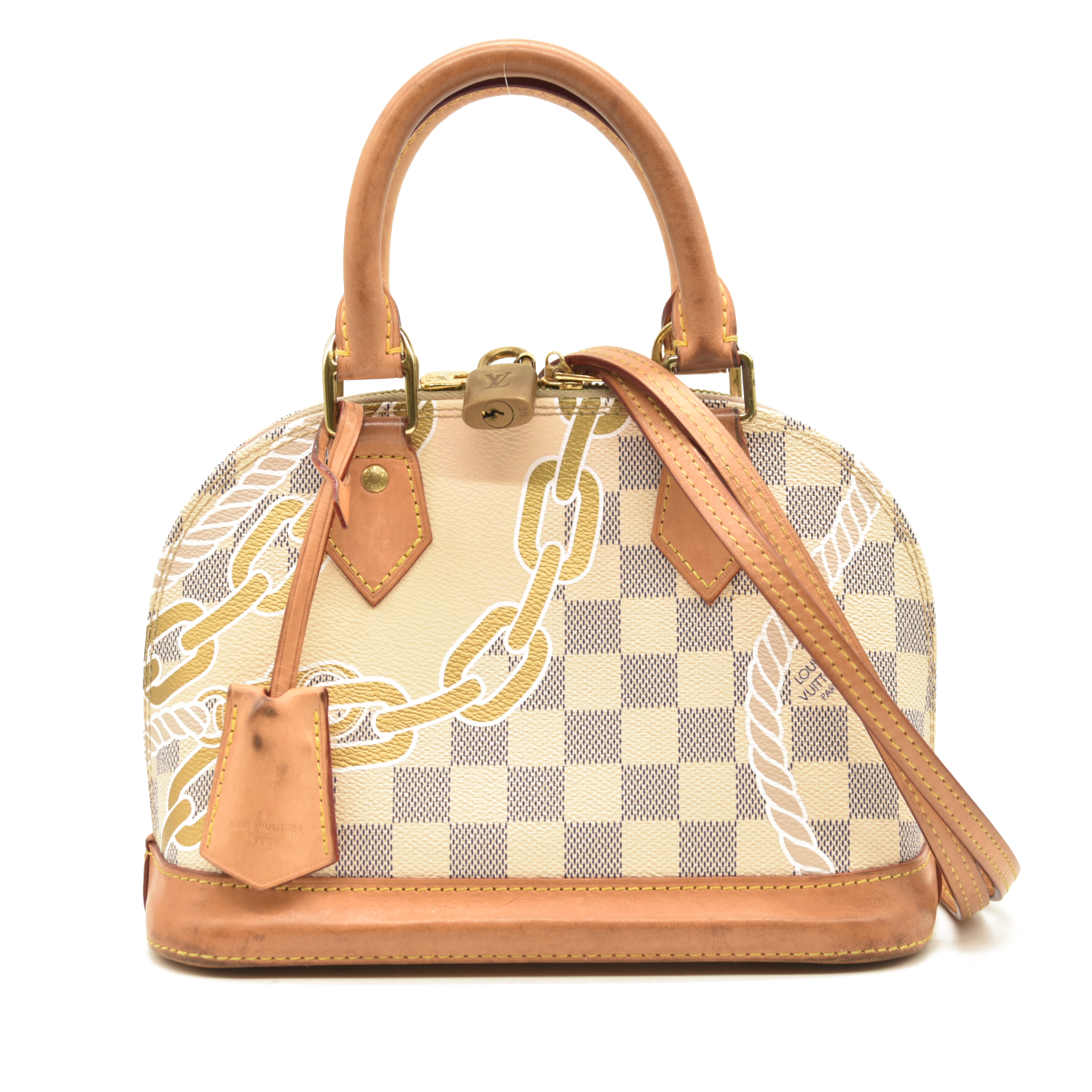 LOUIS VUITTON Damier Azur Nautical Alma BB Crossbody RFID