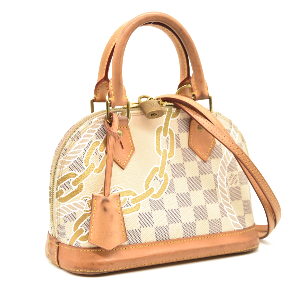 LOUIS VUITTON Damier Azur Nautical Alma BB Crossbody RFID