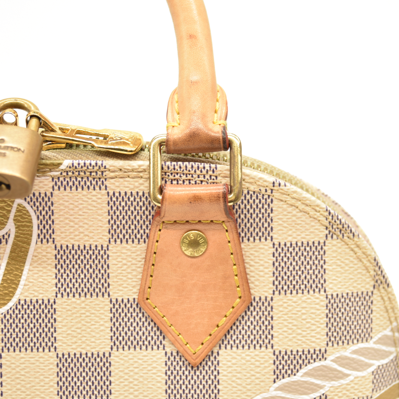 LOUIS VUITTON Damier Azur Nautical Alma BB Crossbody RFID