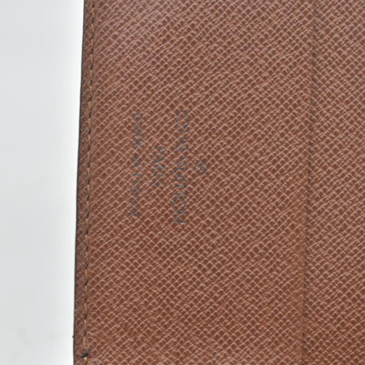 $750 Louis Vuitton Monogram Porte Papier Zippe Bifold Wallet Brown