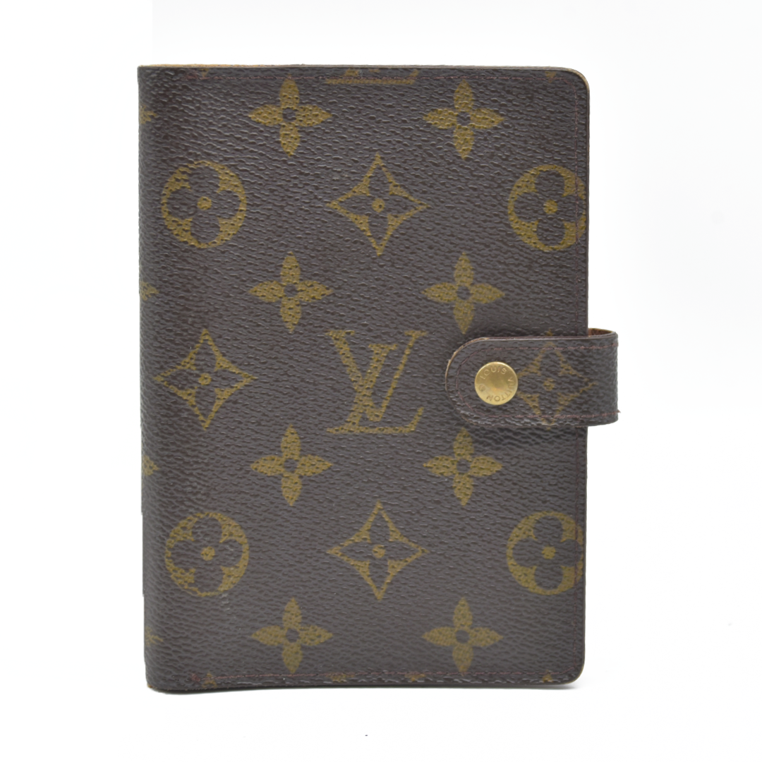 AUCTION $495 Louis Vuitton Monogram Agenda PM Notebook Cover Brown CA1919
