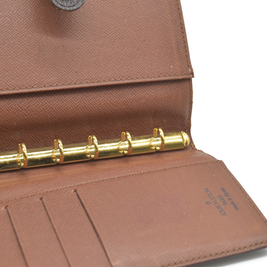 AUCTION $495 Louis Vuitton Monogram Agenda PM Notebook Cover Brown CA1919