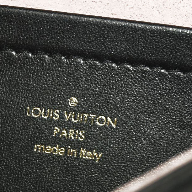 LOUIS VUITTON  Lambskin Embossed Monogram Pochette Coussin Black