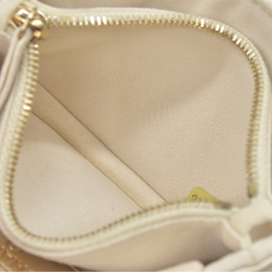 $1200 CHANEL Lamb Skin Matelasse Pouch Champagne Gold 2014