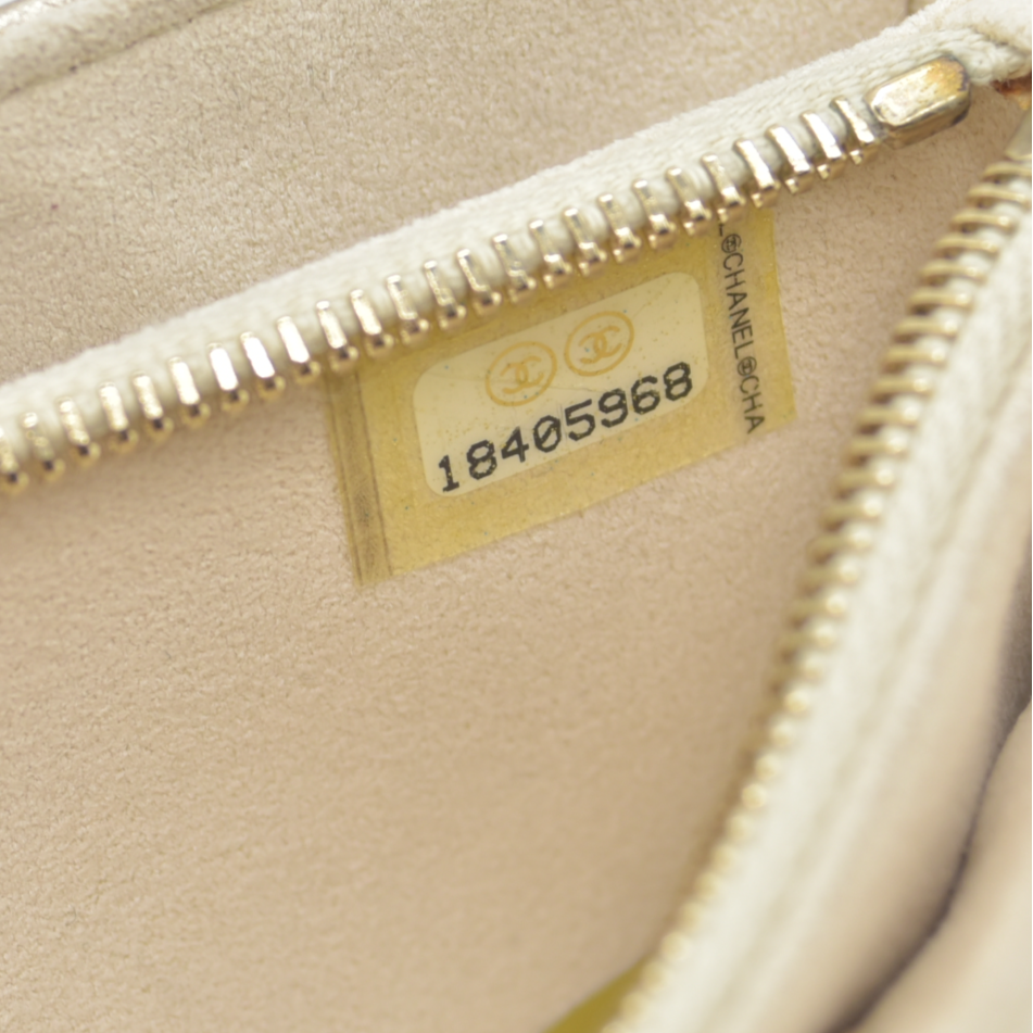 $1200 CHANEL Lamb Skin Matelasse Pouch Champagne Gold 2014