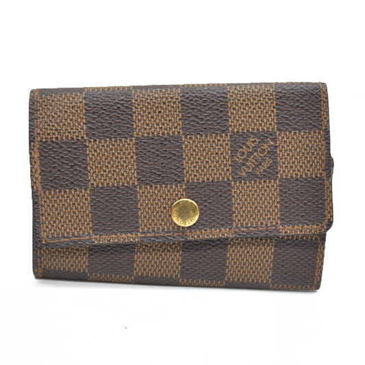 AUCTION $345 Louis Vuitton Damier Multicles 6 Ring Key Case Brown CT0043
