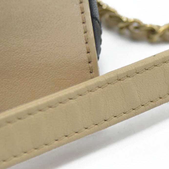 $4700 Chanel Mademoiselle Vintage Flap Bag Black Beige BiColor Turn Lock CC Chain Crossbody