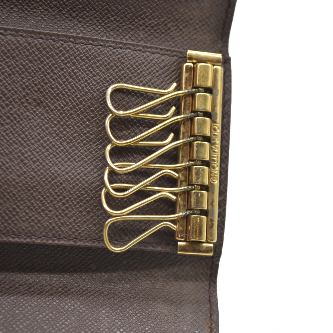 AUCTION $345 Louis Vuitton Damier Multicles 6 Ring Key Case Brown CT0043