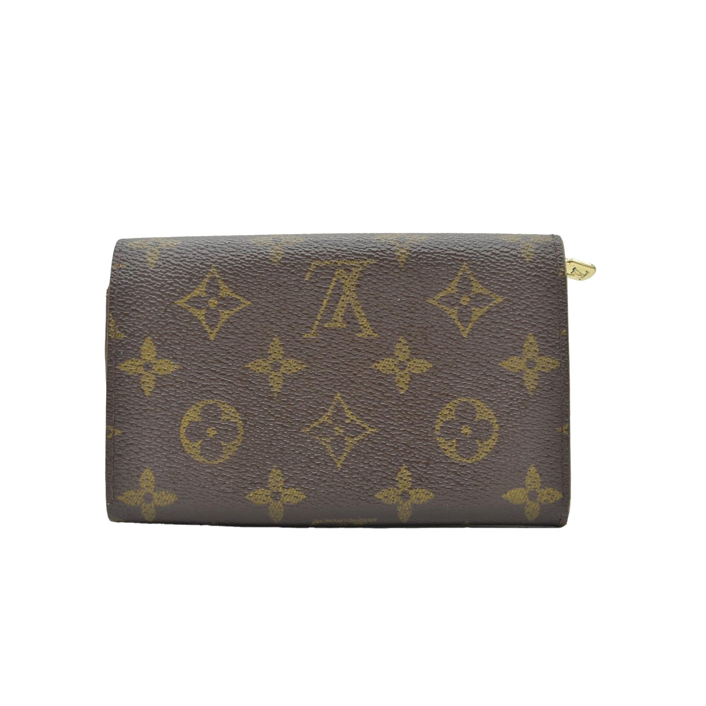 $560 Louis Vuitton Monogram Porte Monnaie Billets Tresor Bifold Wallet RA0915