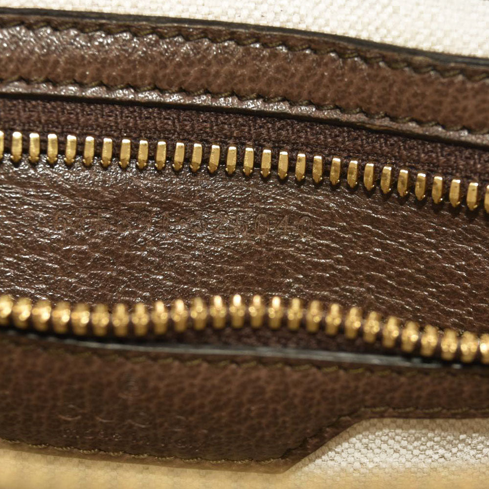 GUCCI Monogram Jumbo GG Textured Dollar Calfskin Web Messenger Shoulder Bag Camel Ebony New Acero