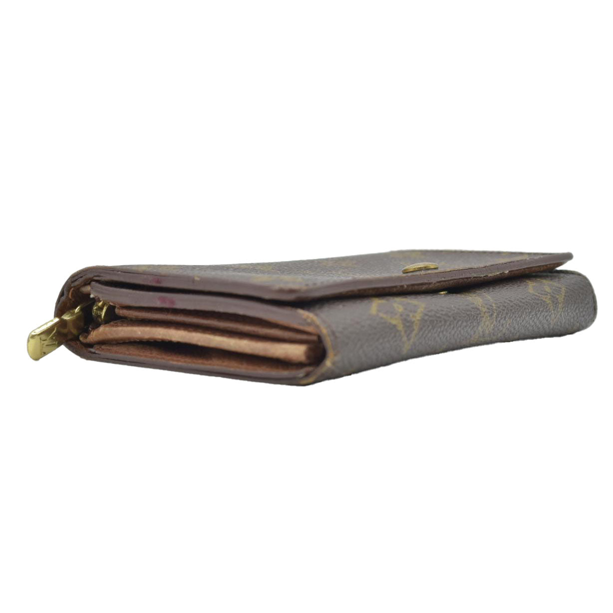 $560 Louis Vuitton Monogram Porte Monnaie Billets Tresor Bifold Wallet RA0915