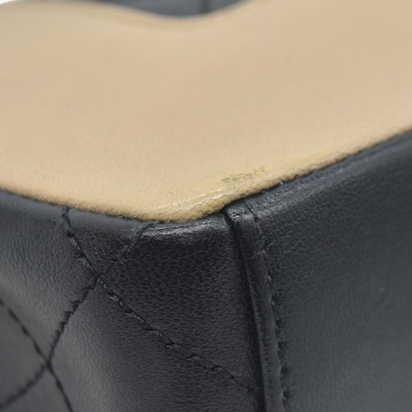 $4700 Chanel Mademoiselle Vintage Flap Bag Black Beige BiColor Turn Lock CC Chain Crossbody