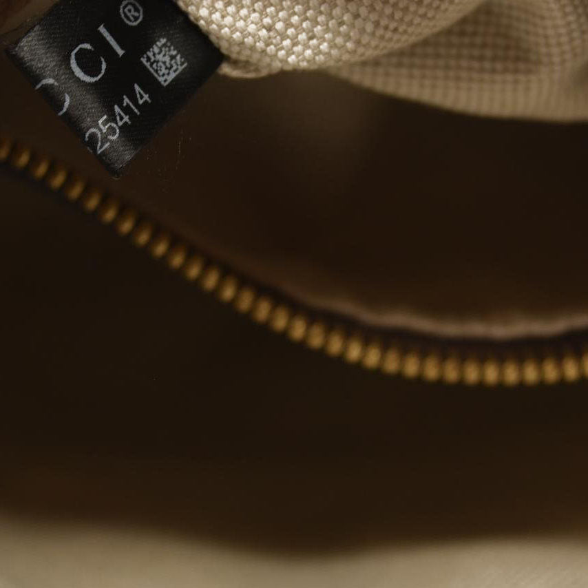 GUCCI Monogram Jumbo GG Textured Dollar Calfskin Web Messenger Shoulder Bag Camel Ebony New Acero