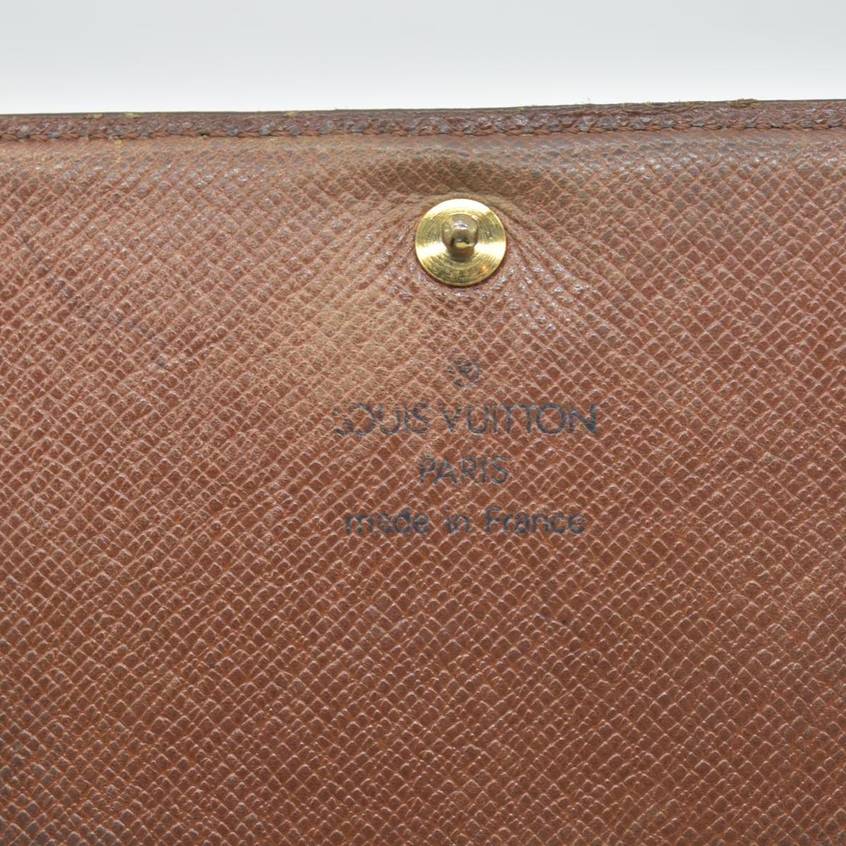 $560 Louis Vuitton Monogram Porte Monnaie Billets Tresor Bifold Wallet RA0915