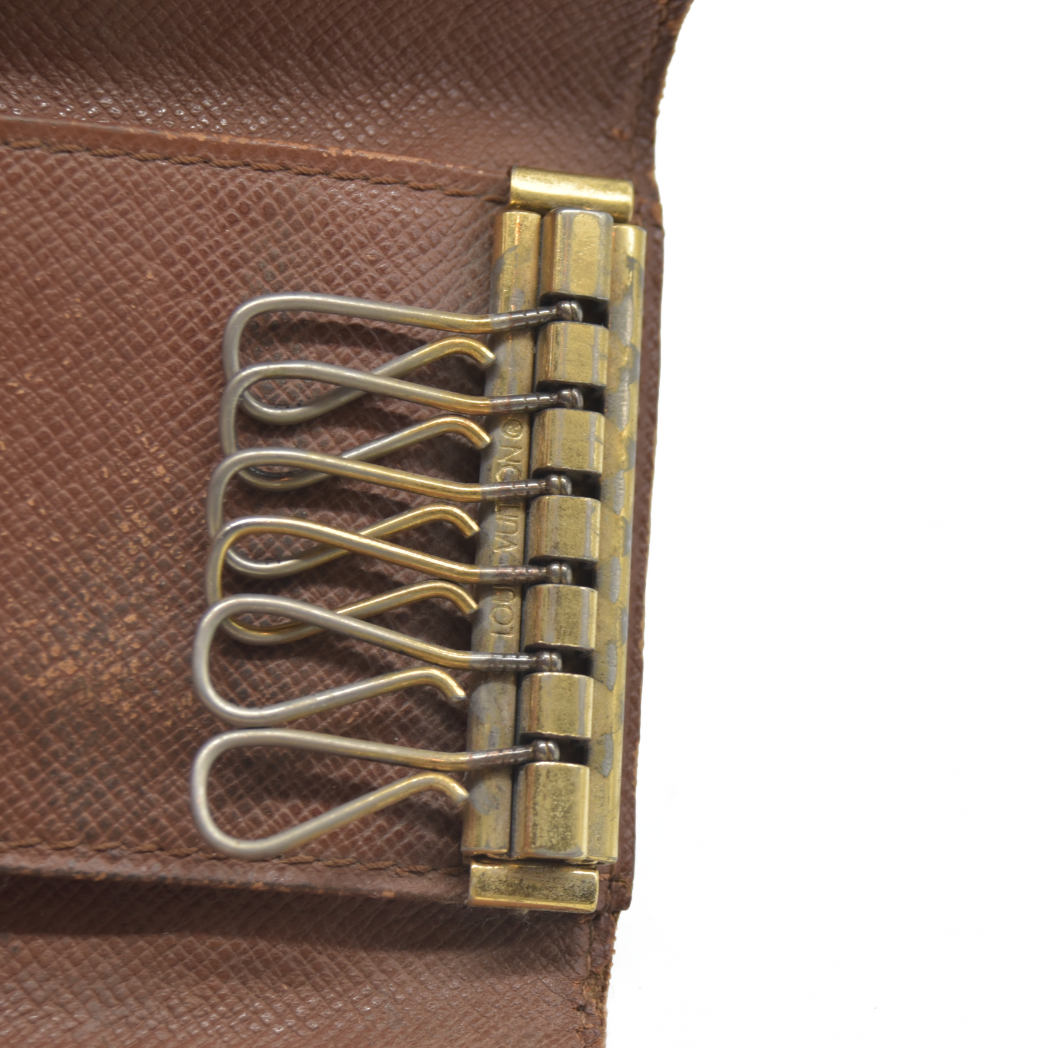$345 Louis Vuitton Monogram Multicles 6 Ring Key Case Brown CT0050